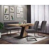 Hela Essgruppe »Luise I G Tisch Sitzbank Stühle«, (Set, 4 tlg.), Ausziehtisch 140 - 180 cm Esszimmer Bestseller, grau