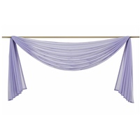 Ricemru Extra Lang Querbehang Freihanddeko Violett Vorhangschal Transparentem Voile Querbehang Gardine Schals Hochzeit Bogen Dekoration Wohnzimmer Schlafzimmer,140x600cm