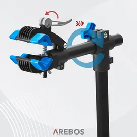 Arebos Fahrrad-Montageständer höhenverstellbar 112-188,5 cm 360° drehbar blau/schwarz
