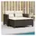 vidaXL Gartensofa 2-Sitzer Loungesofa braun