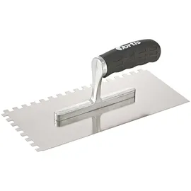 EDE Glättekelle Gezahnt rostfrei 8x 8mm Softgriff Fortis