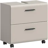xonox.home Waschbeckenunterschrank – beige – Maße (cm): B: 60 H: 58
