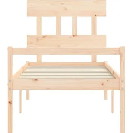 vidaXL Seniorenbett mit Kopfteil 90x200 cm Massivholz