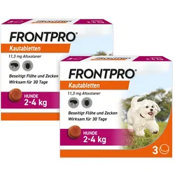 FRONTPRO Hund 11mg XS 2-4 KG 2X3 St