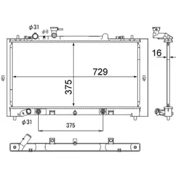 Kühler Motorkühlung MAHLE CR 1885 000S