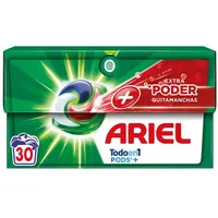 Ariel Waschmittelkapseln + Extra Starker Fleckenentferner 30 Einheiten - Multicolor - One Size