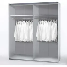 Forte Schwebetürenschrank 170,3 x 190,5 x 61,2 cm Weiß