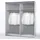 Forte Schwebetürenschrank 170,3 x 190,5 x 61,2 cm Weiß
