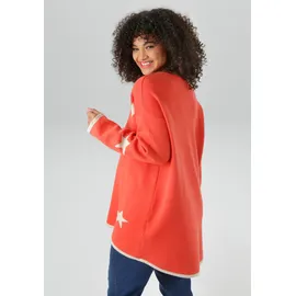 aniston plus Strickpullover beige/koralle 52