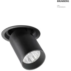 Brumberg LED Einbaurichtstrahler TRAXX MIDI, 50°, 20W, 2714lm, IP20, 230V AC, 50 Hz, CRI > 90, rund, 3000K, schwarz BRUM-88755183DA