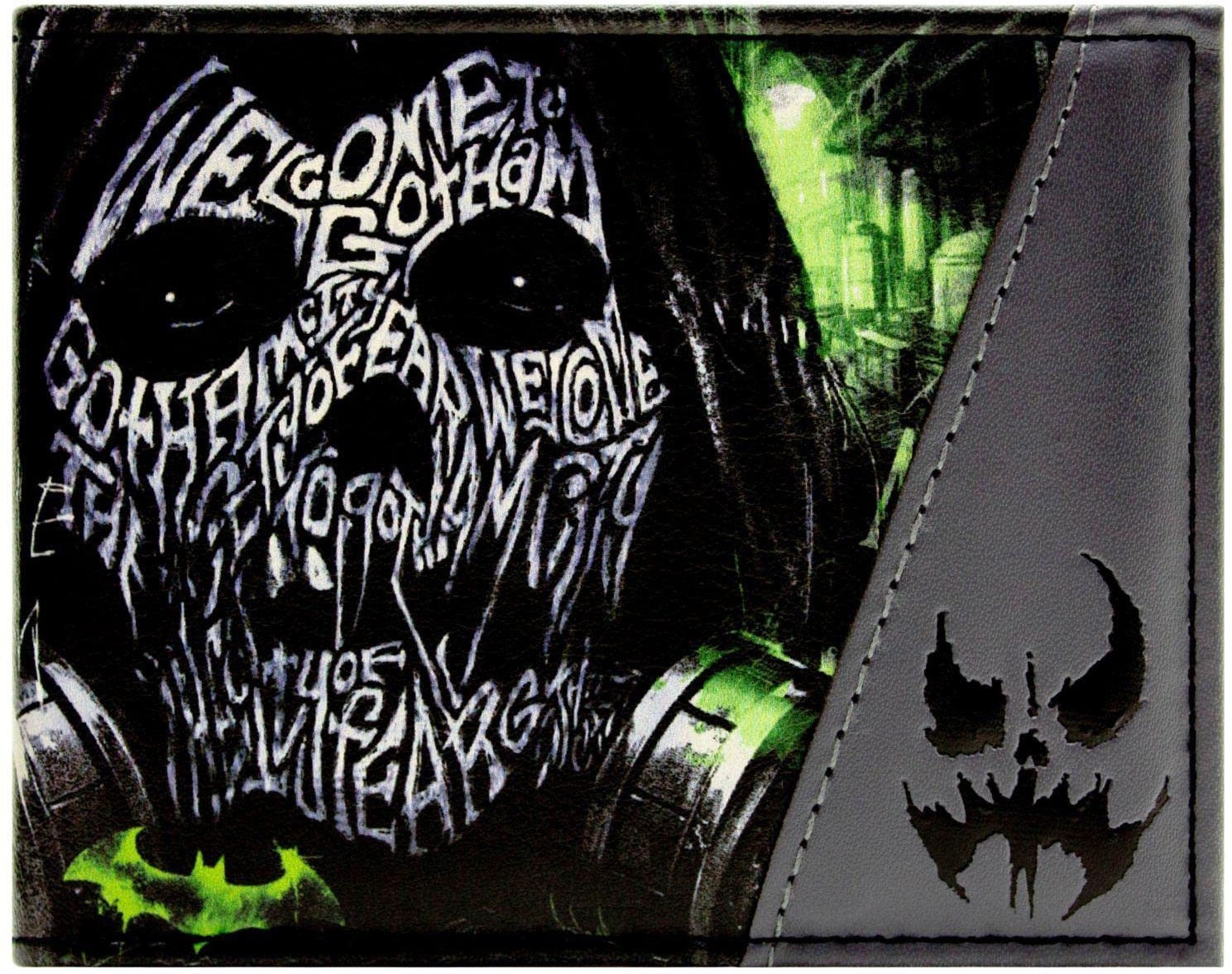 The Dark Knight Batman Arkham City Scarecrow Angstgas Geldbörse/Geldbeutel Klapp Ausweis & Kartenhalter, Schwarz