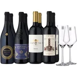 8er-Probierpaket »Primitivo Genussreise« inkl. 2er Zwiesel PURE Gläser-Set