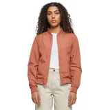 URBAN CLASSICS Damen Light Bomber Jacket – leichte Übergangsjacke im Regular Fit aus Polyester mit Reißverschluss und Rippbündchen für Freizeit und Streetwear,terracotta,S