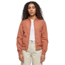URBAN CLASSICS Damen Light Bomber Jacket – leichte Übergangsjacke im Regular Fit aus Polyester mit Reißverschluss und Rippbündchen für Freizeit und Streetwear,terracotta,S
