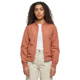 URBAN CLASSICS Damen Light Bomber Jacket – leichte Übergangsjacke im Regular Fit aus Polyester mit Reißverschluss und Rippbündchen für Freizeit und Streetwear,terracotta,S