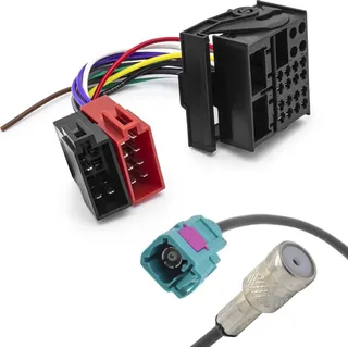ADAPTER UNIVERSE Radio Antennenadapter KFZ ISO Adapter Kabel Quadlock Most Stecker passend für VW RCD 200