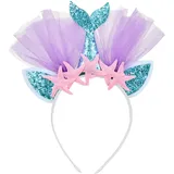 Balinco Meerjungfrau Kostüm Accessoire, Meerjungfrauen Verkleidung Mädchen, Damen, Kinder, Stirnband, Haarreif, Haarreifen, Kopfschmuck, Haarschmuck, Karneval Zubehör