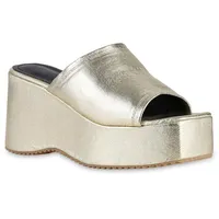 VAN HILL Plateau Sandaletten in Gold