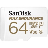 SanDisk microSDXC Max Endurance 64 GB Class 10 UHS-I V30 + SD-Adapter