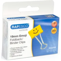 RAPESCO Foldback-Klammern 19mm gelb VE=10x20 Stück