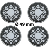 4 x Ø 49 mm Polymere Aufkleber / Stern-Optik / Nabenkappen, Felgendeckel