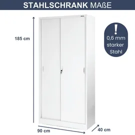 Jan Nowak DELUKE Aktenschrank 185 x 90 x 40 cm Weiß