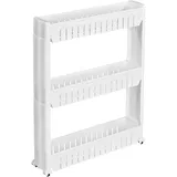 Tectake Nischenregal, 3 Ebenen, leicht zu reinigen, 54 x 12 x 71 cm
