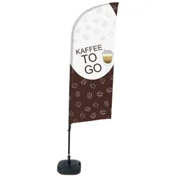SHOWDOWN Displays Showdown Beachflag - Komplett-Set - Kaffee To Go Deutsch - Braun/Schwarz