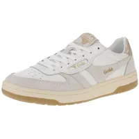 GOLA Hawk Damen-Sneaker, Weiß/Weiß/Gold, 11 - 42.5 EU