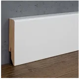 PROVISTON - Sockelleiste 16 x 70 x 2400 mm mdf Fußleiste Weiß