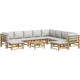 vidaXL Garten-Lounge-Set 11-tlg. braun
