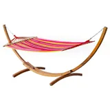 350cm Hängemattengestell Gestell m. Hängematte Stabhängematte Holz Lärche ALICIA