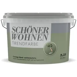 SCHÖNER WOHNEN FARBE Dispersionsfarbe »Trendfarbe«, Olive, matt, 2,5 l - gruen