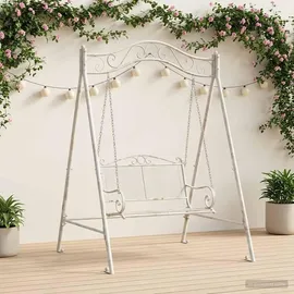 vidaXL Schaukelrahmen Antik Weiß 113 x 121,5 x 168 cm Stahl