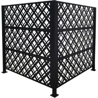 Relaxdays Mülltonnenverkleidung 120 cm schwarz