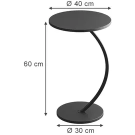 Vicco Beistelltisch, Schwarz, 40 x 60 cm, Wohnzimmer, Wohnzimmertische, Beistelltische