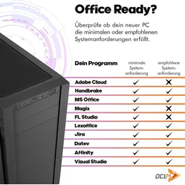 dcl24.de dcl24 PC komplett Set i9 14900, GT1030 4GB - 1000GB SSD, 16GB DDR5, 24x5.8 GHz, WLAN, 27" Monitor, Maus, Tastatur, Headset, Windows 11 Pro Office PC