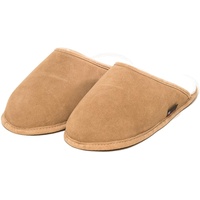 kitz-pichler Lammfell-Pantoffel Maha für Damen & Herren | Hausschuh mit echtem Lammfell-Futter - gemütliche Ledersohle | Warme Lammfell-Slipper Tabacco | 41 - 41 EU