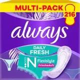Always Daily Fresh Normal Flexistyle 216 Slipeinlagen (Sparpackung 3X72 Stück),