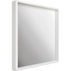 Spiegel HOME AFFAIRE "Livana", weiß, B:80cm H:80cm T:8cm, Massivholz, Spiegel, zertifiziertes Massivholz