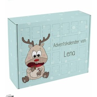 Herz & Heim® Rentier Adventskalender zum Befüllen mit Namen & Wunschtext | DIY