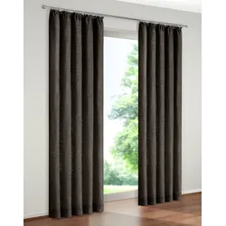 Vorhang WIRTH "B-Holmsund" Gr. 4, grau, B:132cm H:200cm, Chenille, Polyacryl, Gardinen