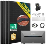 Balkonkraftwerk mit Speicher 2000w(500*4)  mit  Anker Solix  Solarbank 2 E1600 Pro