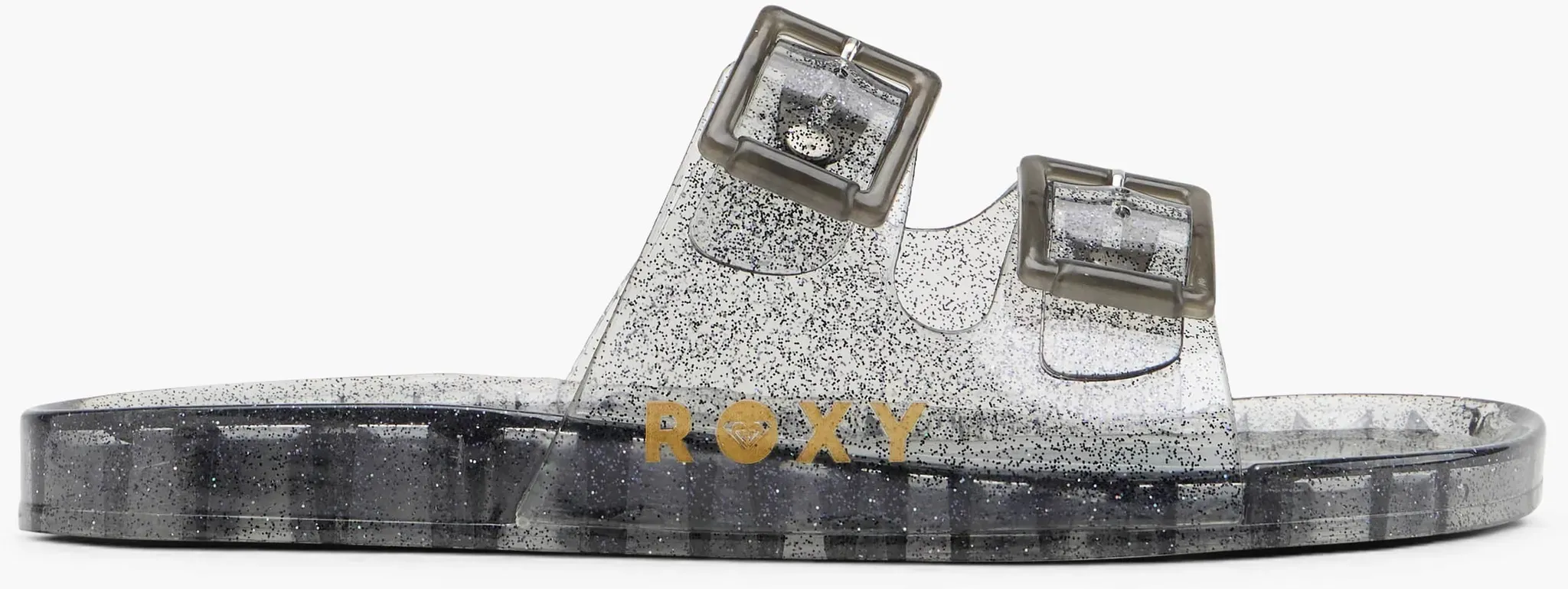 ROXY Kattie Glitter Flache Pantolette Grau, Damen, Größe: 37 - ROXY Kattie Glitter Flache Pantolette Grau, Damen, Größe: 37 - woman - Grau