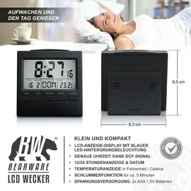 Bearware Digital-Funkwecker schwarz