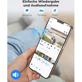 Reolink WLAN IP Kamera, Überwachungskamera 5MP HD mit Audio für Aussen, 2,4/5GHz WiFi, Smarte Bewegungserkennung, Fernzugriff, RLC-510WA Schwarz