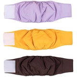 Amaliy Waschbare Männliche Hundewindeln (3-er Packung) - Harninkontinenz Hund Bauchband (S(Taille: 32-42cm))