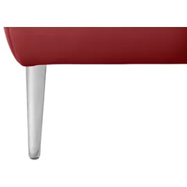 W.Schillig Couch Leder 3-Sitzer Rot