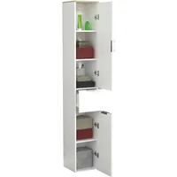 VCM Badmöbel Hochschrank Donali Weiß / Sonoma-Eiche H. 190
