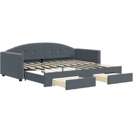 vidaXL Tagesbett 90 x 190 cm Dunkelgrau